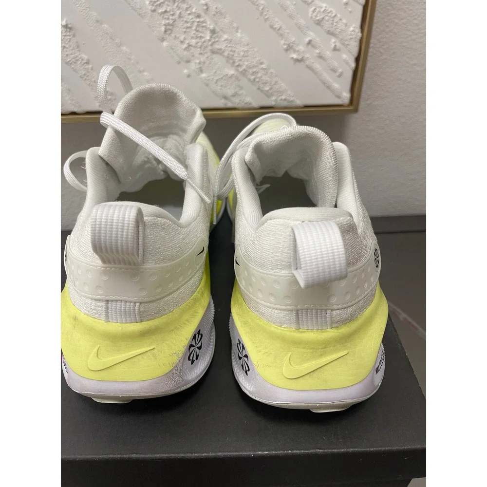 Nike ReactX Infinity Run 4 Mens White Volt Yellow Running Shoes DR2665-101 (10)
